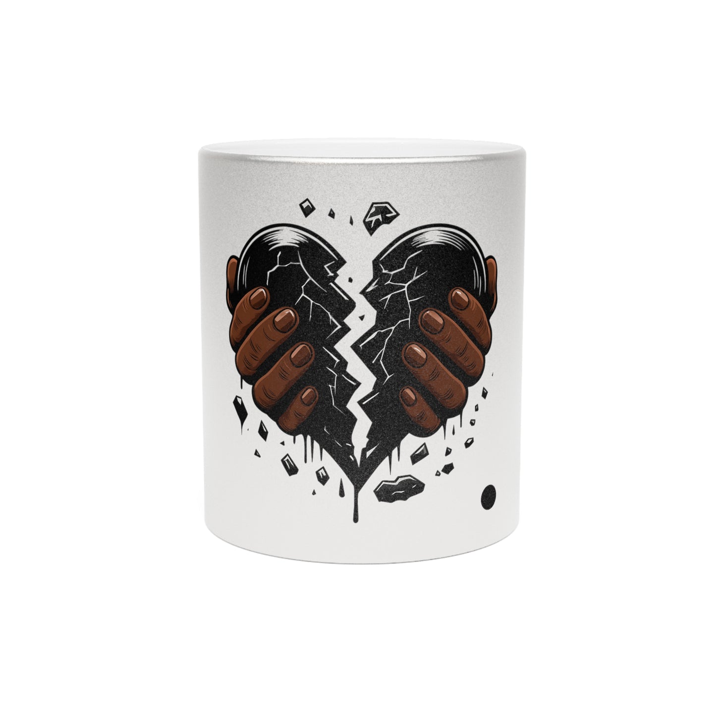 Heartbreak Metallic Mug, Emotional Gift, Coffee Cup, Unique Drinkware, Self-Care, Relationship Revival