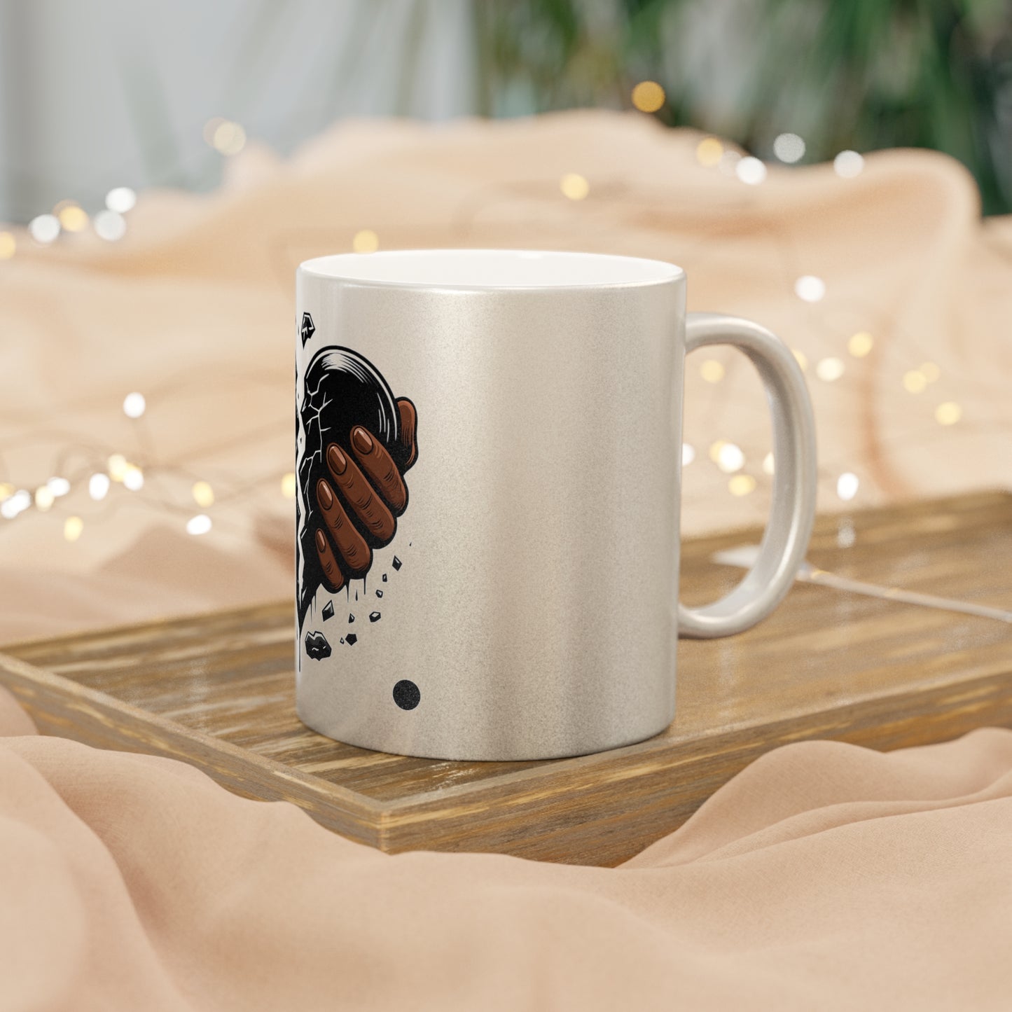 Heartbreak Metallic Mug, Emotional Gift, Coffee Cup, Unique Drinkware, Self-Care, Relationship Revival