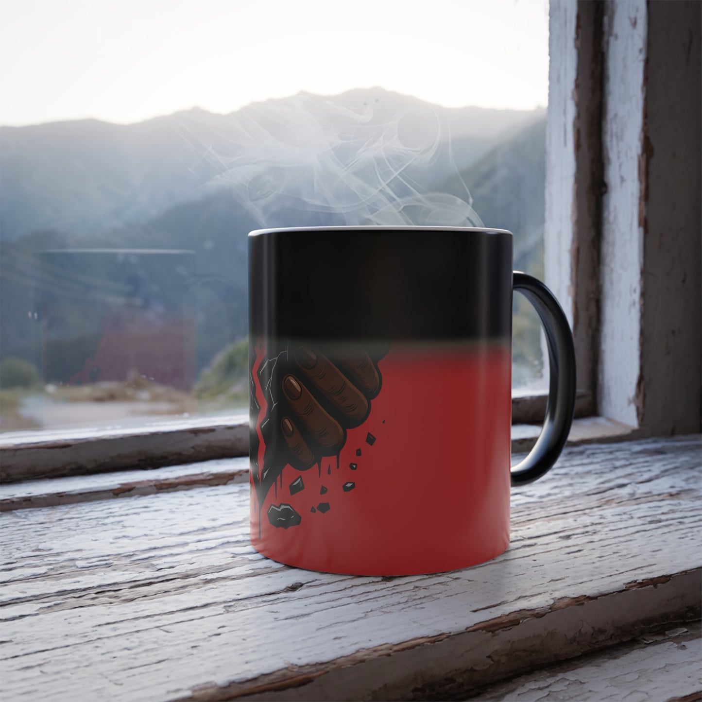 Color Changing Heartbreak Mug, Unique Gift for Coffee Lovers, Breakup Recovery, Love-themed Kitchenware, Holiday Gift Idea