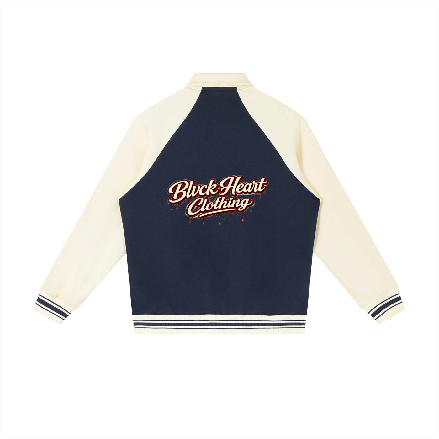 Contrast Raglan Sleeve Baseball Jacket