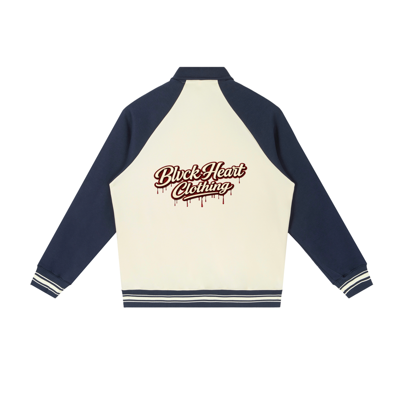 Contrast Raglan Sleeve Baseball Jacket