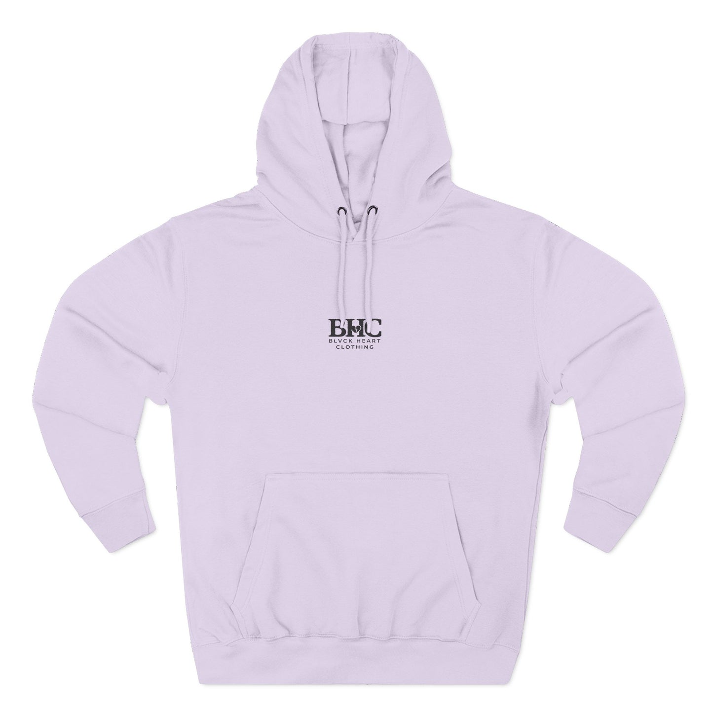 Minimalist 'BHC' Logo Hoodie - White Fleece Pullover
