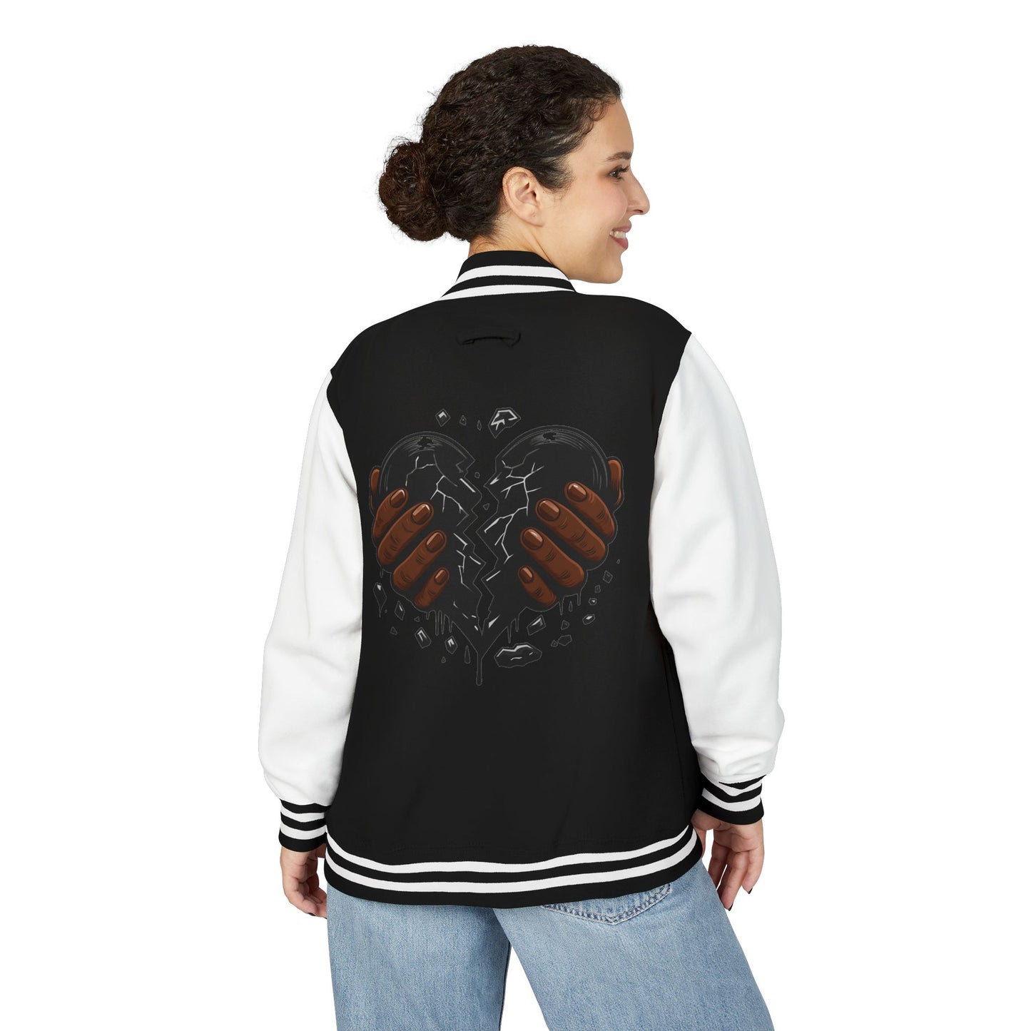Letterman Jacket — 'Broken Heart' Graphic Varsity Jacket