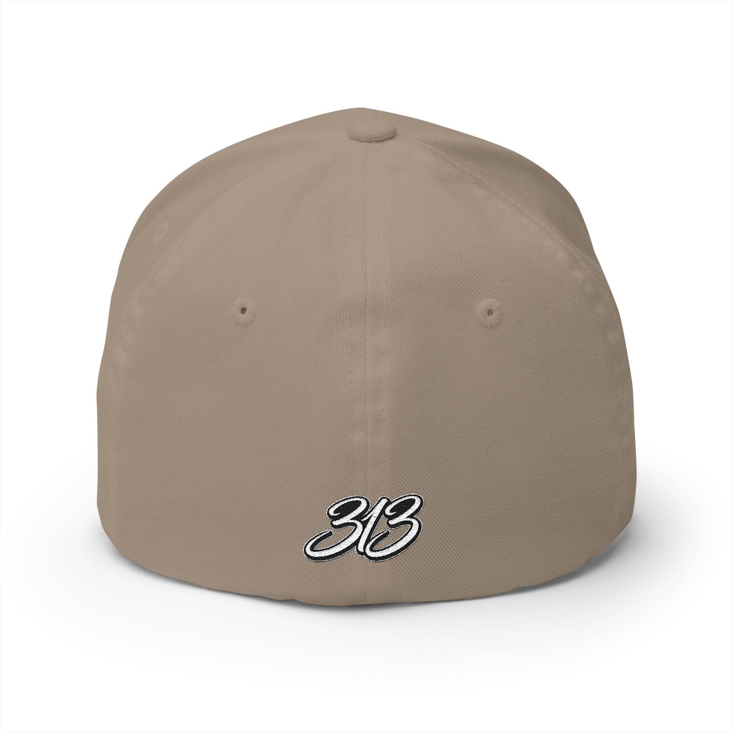 Embroidered BKC Logo Baseball Cap — White Structured Closed-Back Hat