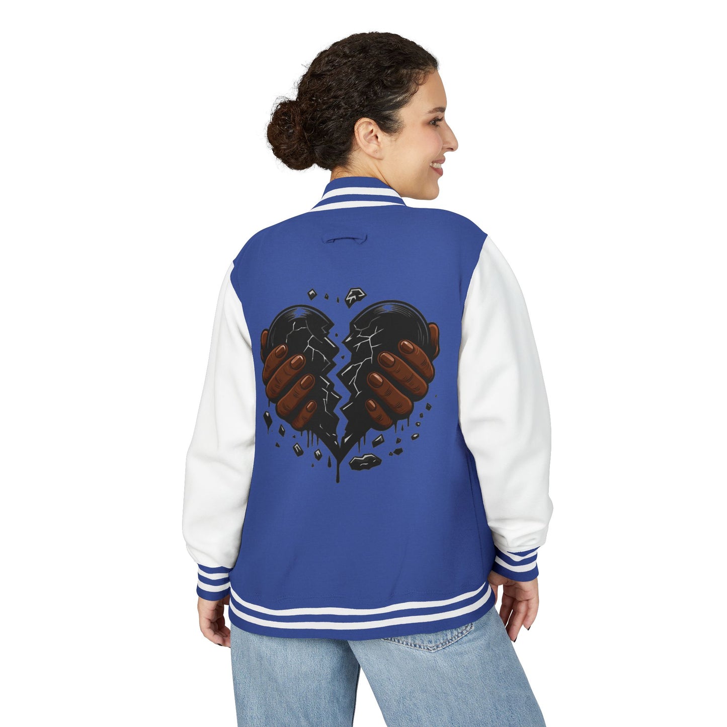 Letterman Jacket — 'Broken Heart' Graphic Varsity Jacket
