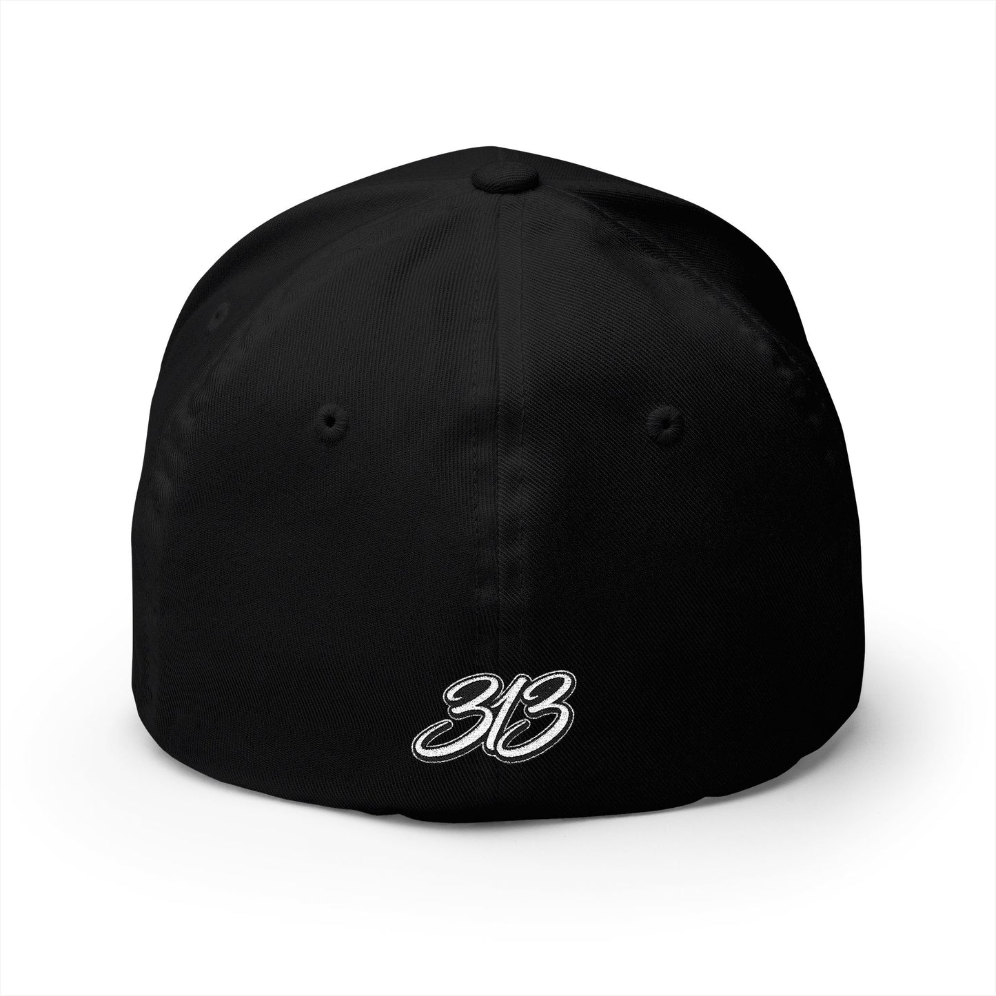 Embroidered BKC Logo Baseball Cap — White Structured Closed-Back Hat