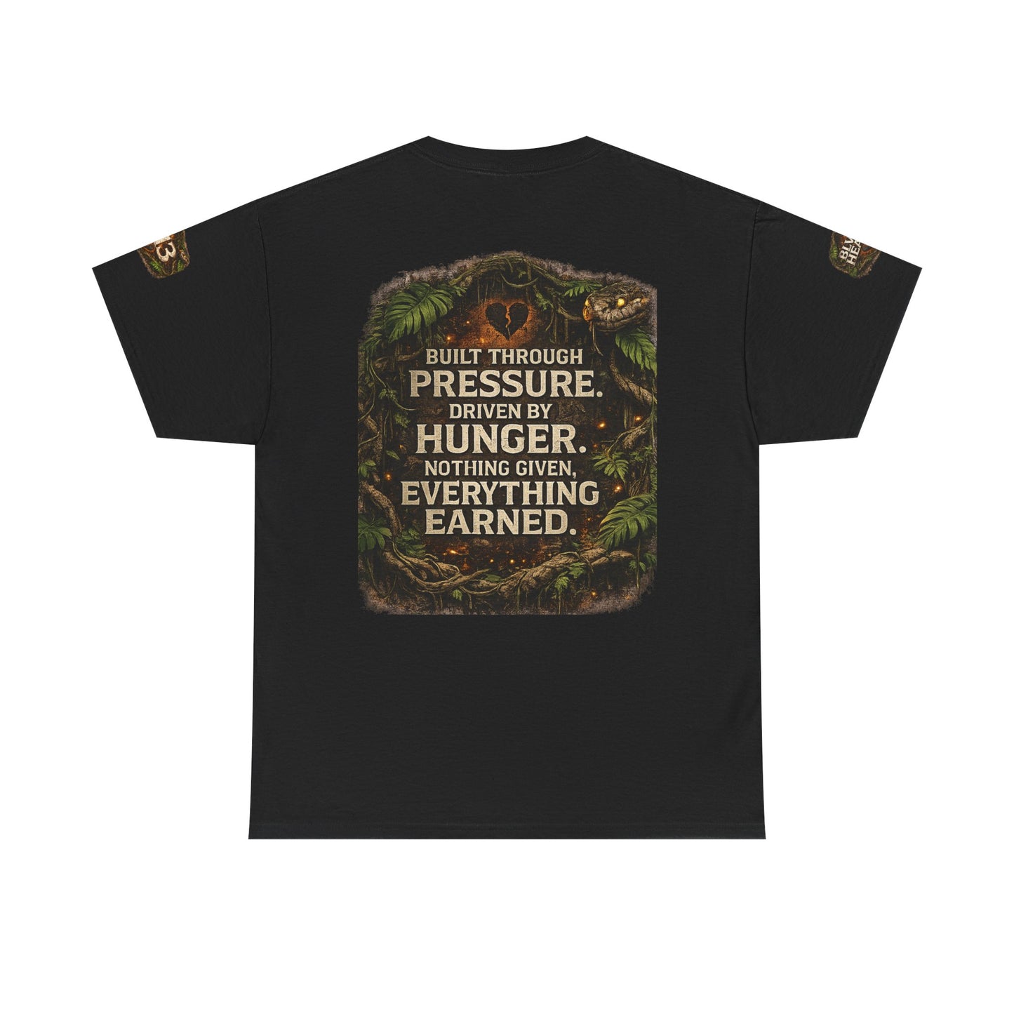 Gorilla Strength Tee – "Built Through Pressure. Driven By Hunger." Motivational Graphic T-Shirt