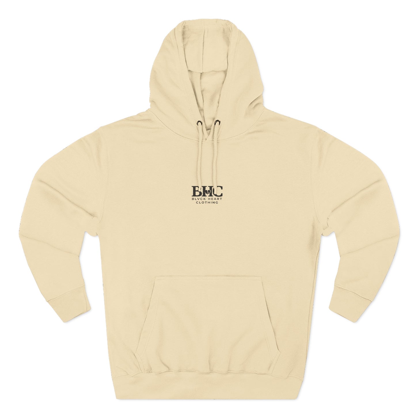 Minimalist 'BHC' Logo Hoodie - White Fleece Pullover