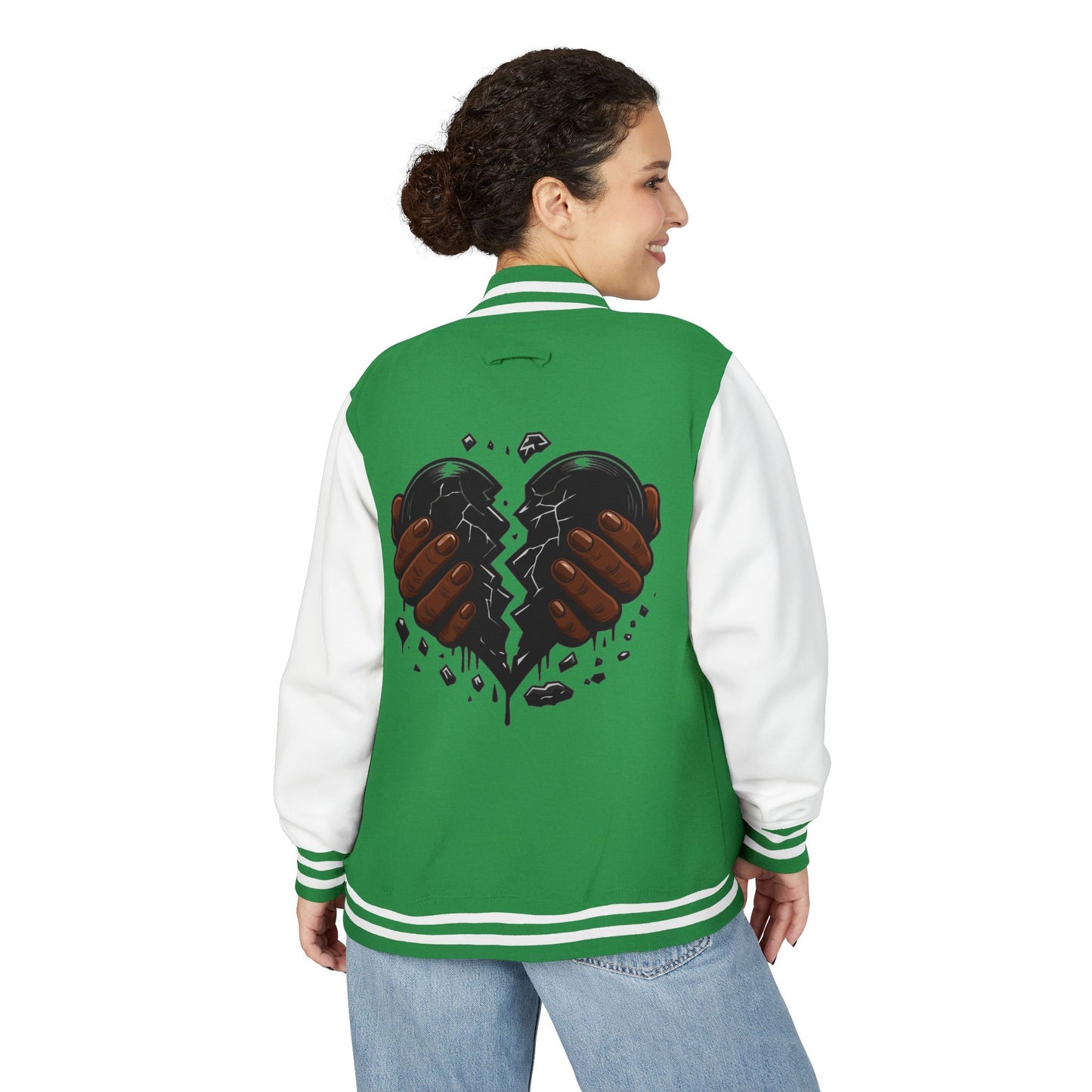 Letterman Jacket — 'Broken Heart' Graphic Varsity Jacket