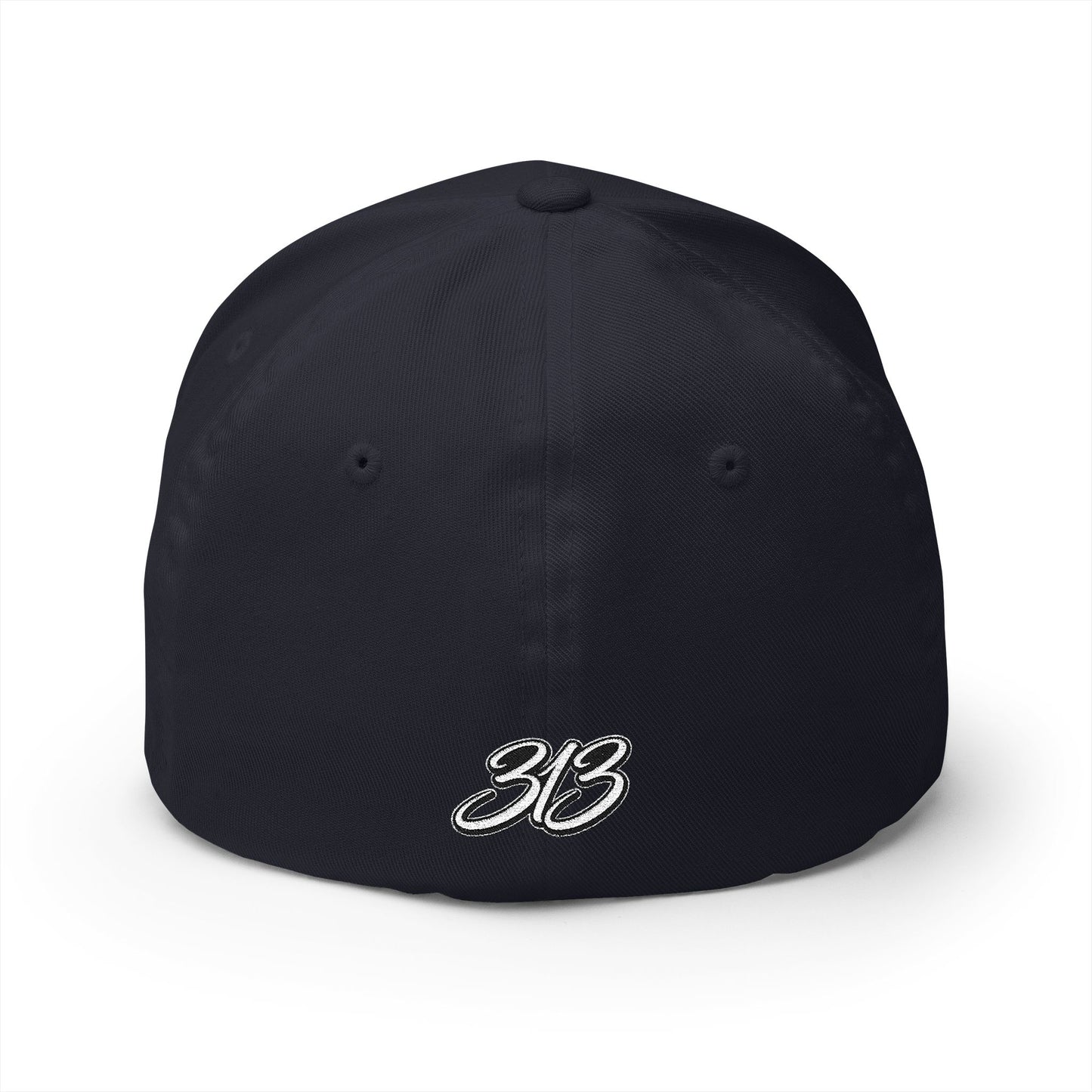 Embroidered BKC Logo Baseball Cap — White Structured Closed-Back Hat
