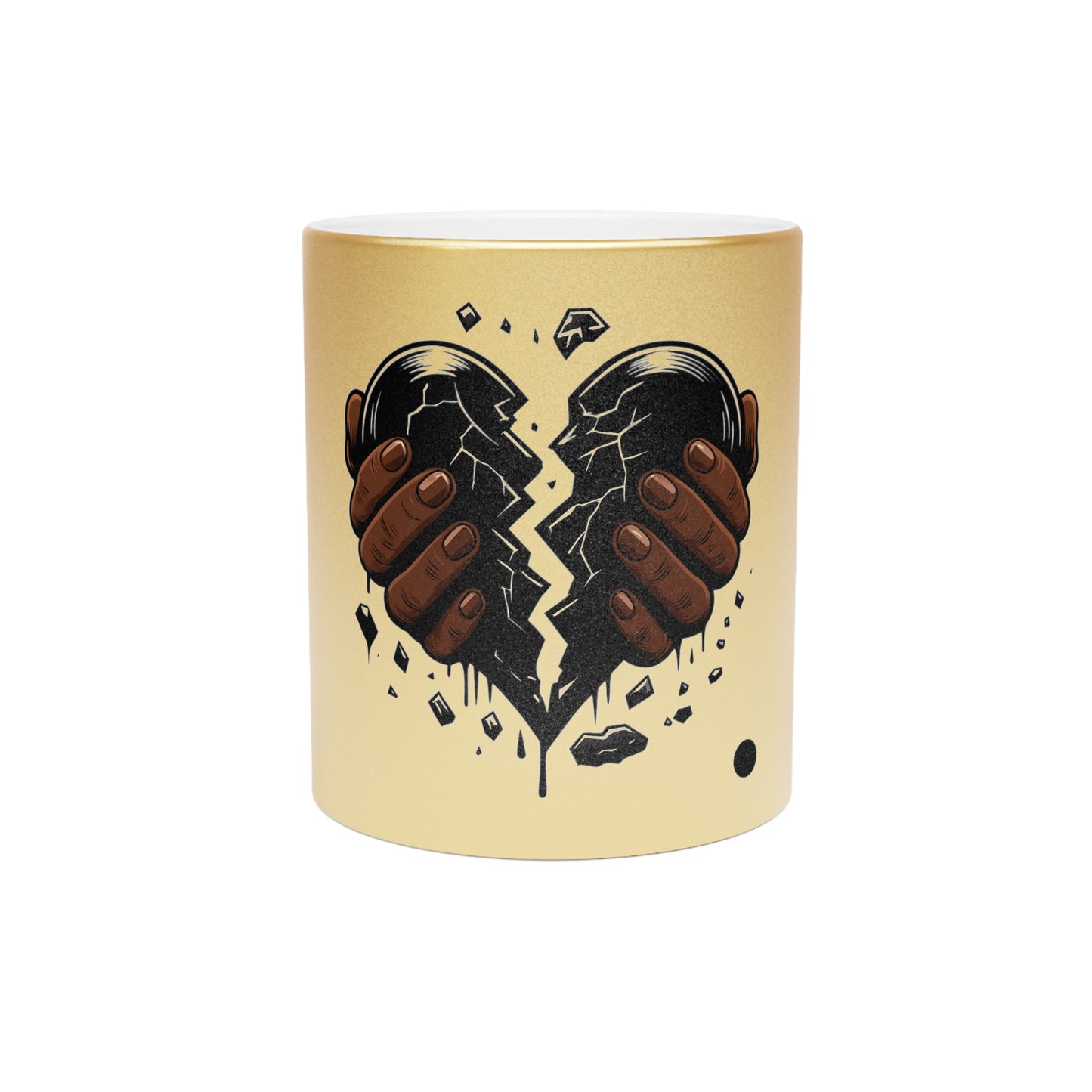 Heartbreak Metallic Mug, Emotional Gift, Coffee Cup, Unique Drinkware, Self-Care, Relationship Revival
