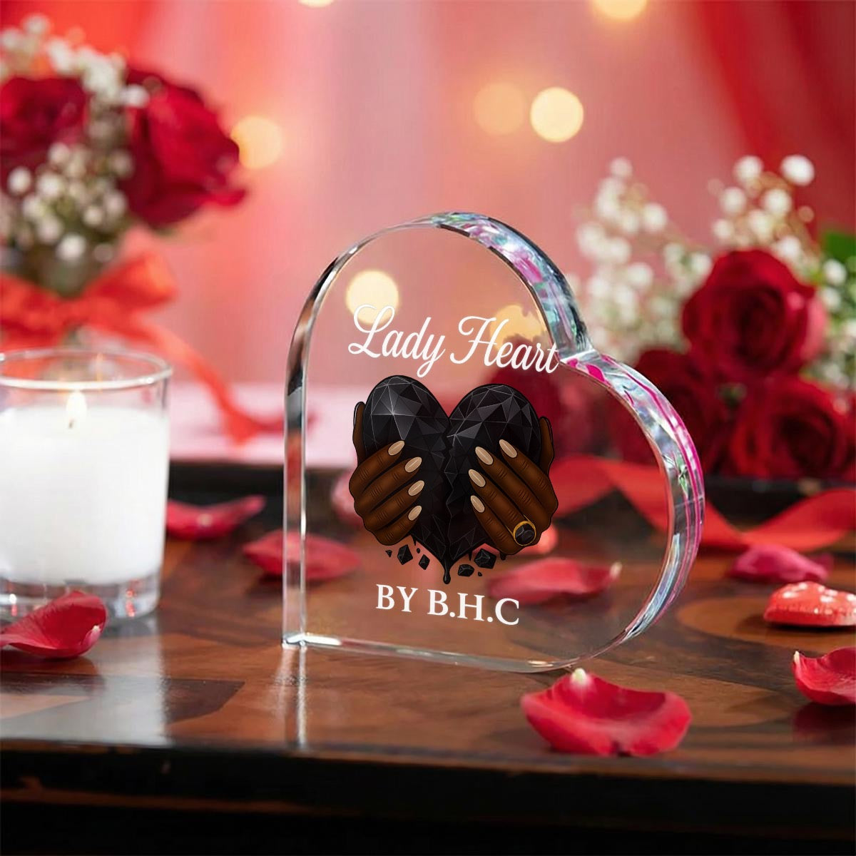 Heart Shaped Acrylic Desktop Ornament