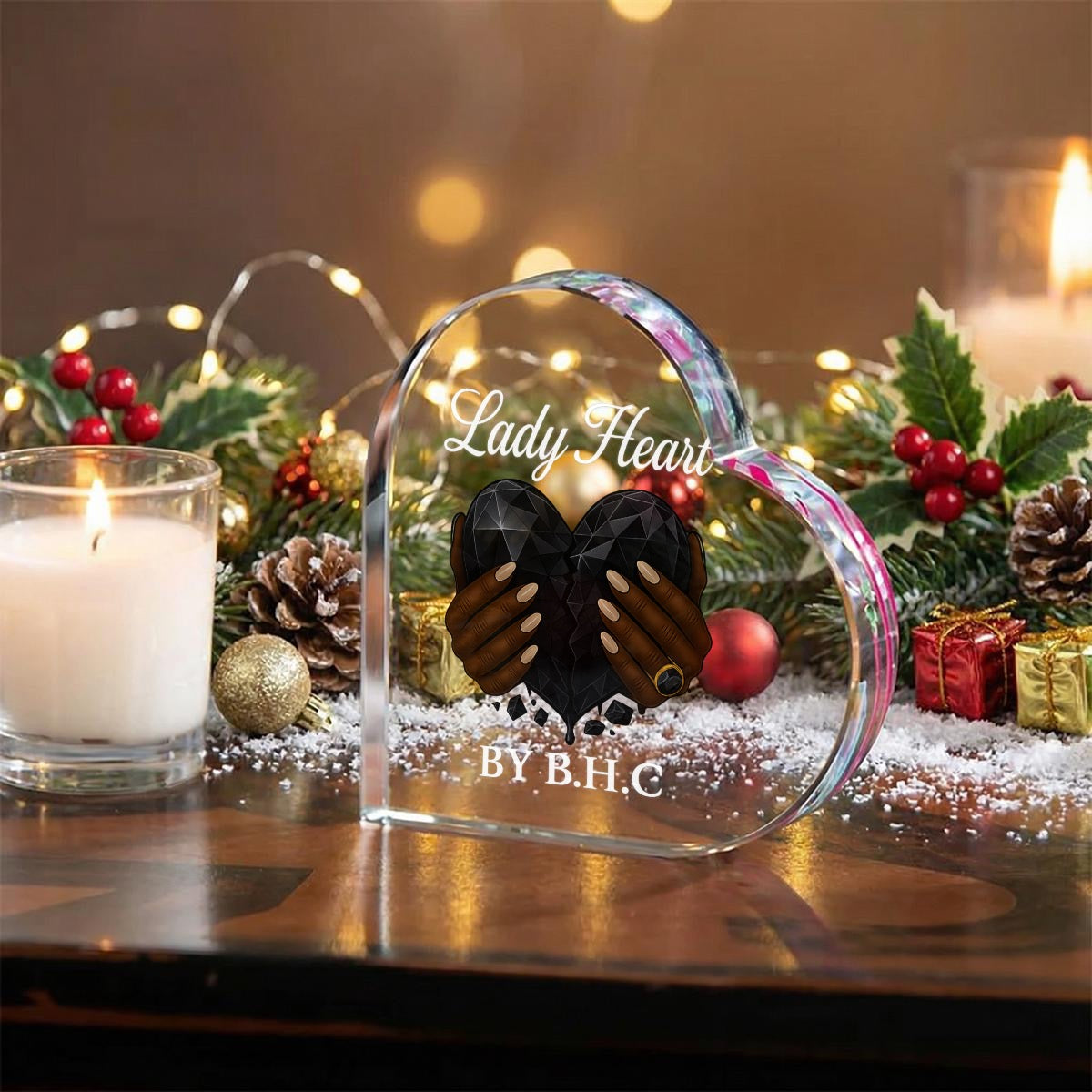 Heart Shaped Acrylic Desktop Ornament
