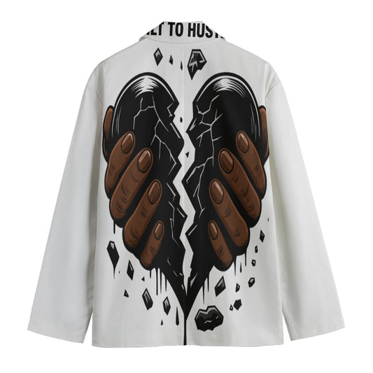 All-Over Print Men's Casual Flat Lapel Collar Blazer | 245GSM Cotton