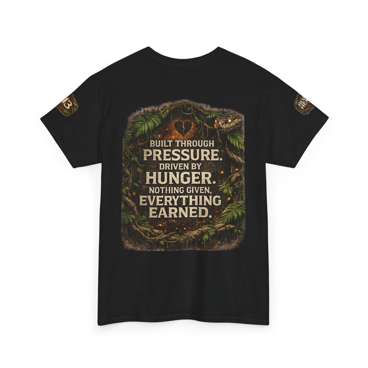 Gorilla Strength Tee – "Built Through Pressure. Driven By Hunger." Motivational Graphic T-Shirt