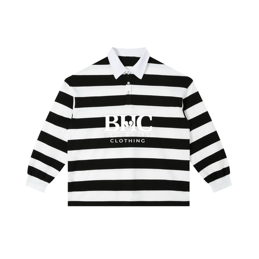 Color Block Stripe Polo Shirt