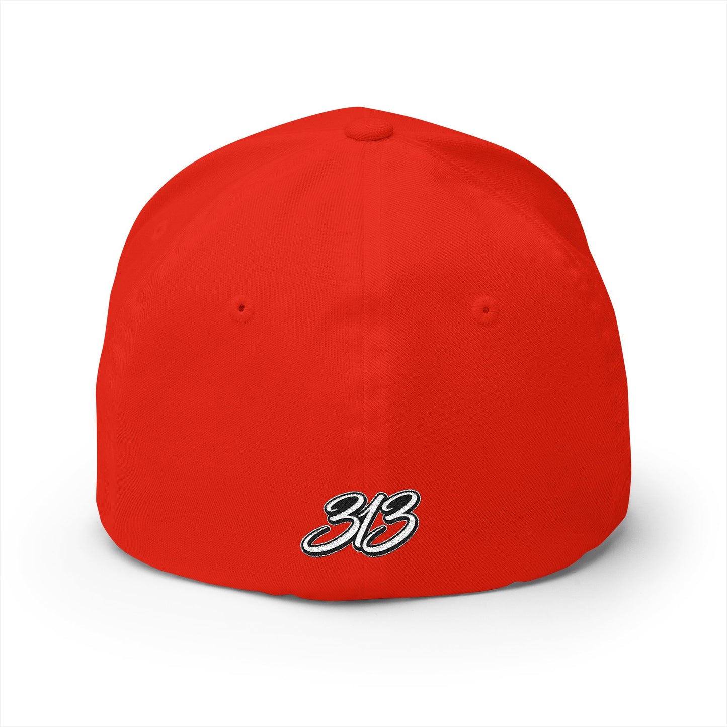 Embroidered BKC Logo Baseball Cap — White Structured Closed-Back Hat