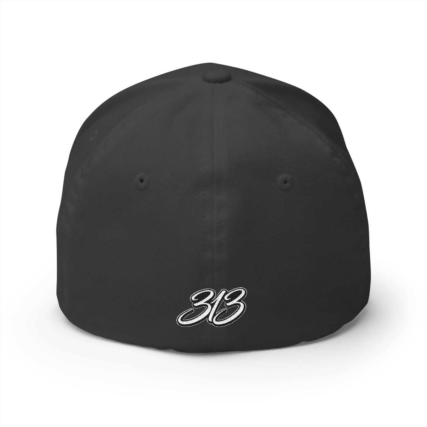Embroidered BKC Logo Baseball Cap — White Structured Closed-Back Hat
