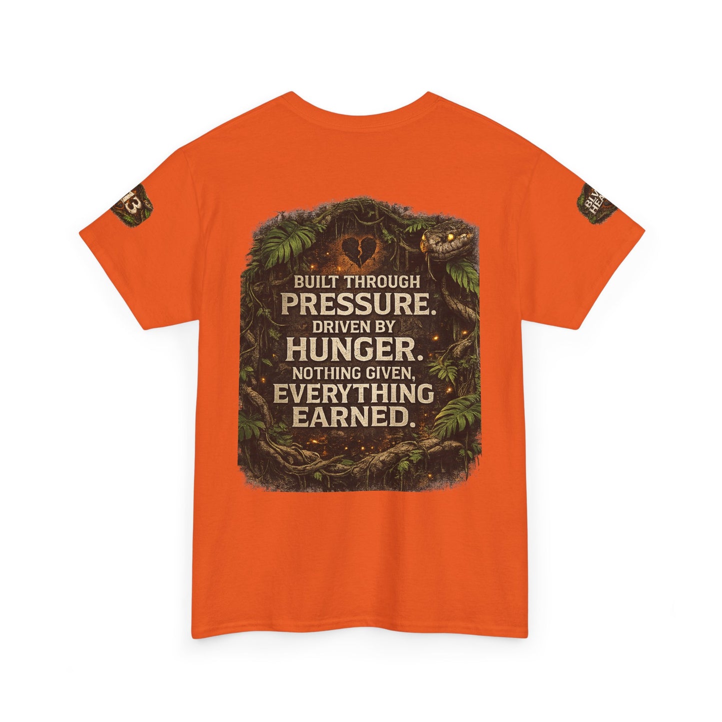 Gorilla Strength Tee – "Built Through Pressure. Driven By Hunger." Motivational Graphic T-Shirt