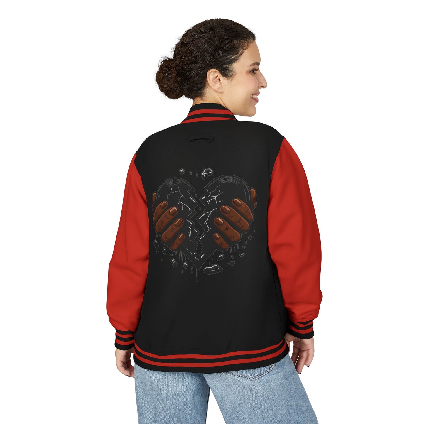 Letterman Jacket — 'Broken Heart' Graphic Varsity Jacket