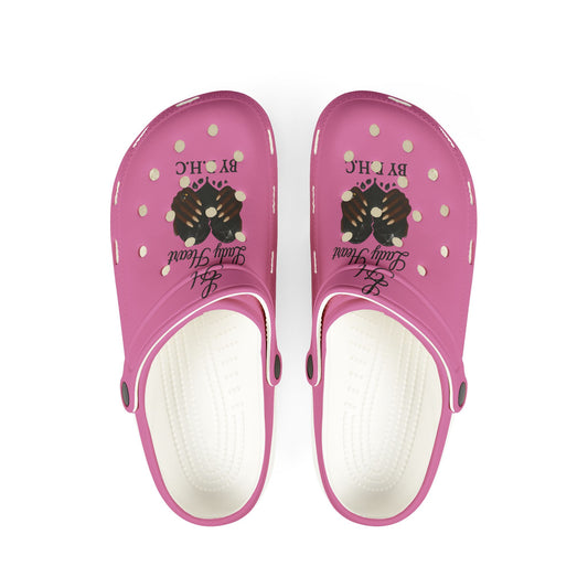 Pink Floral Cat EVA Clogs – Cute Kitty Garden Foam Shoes