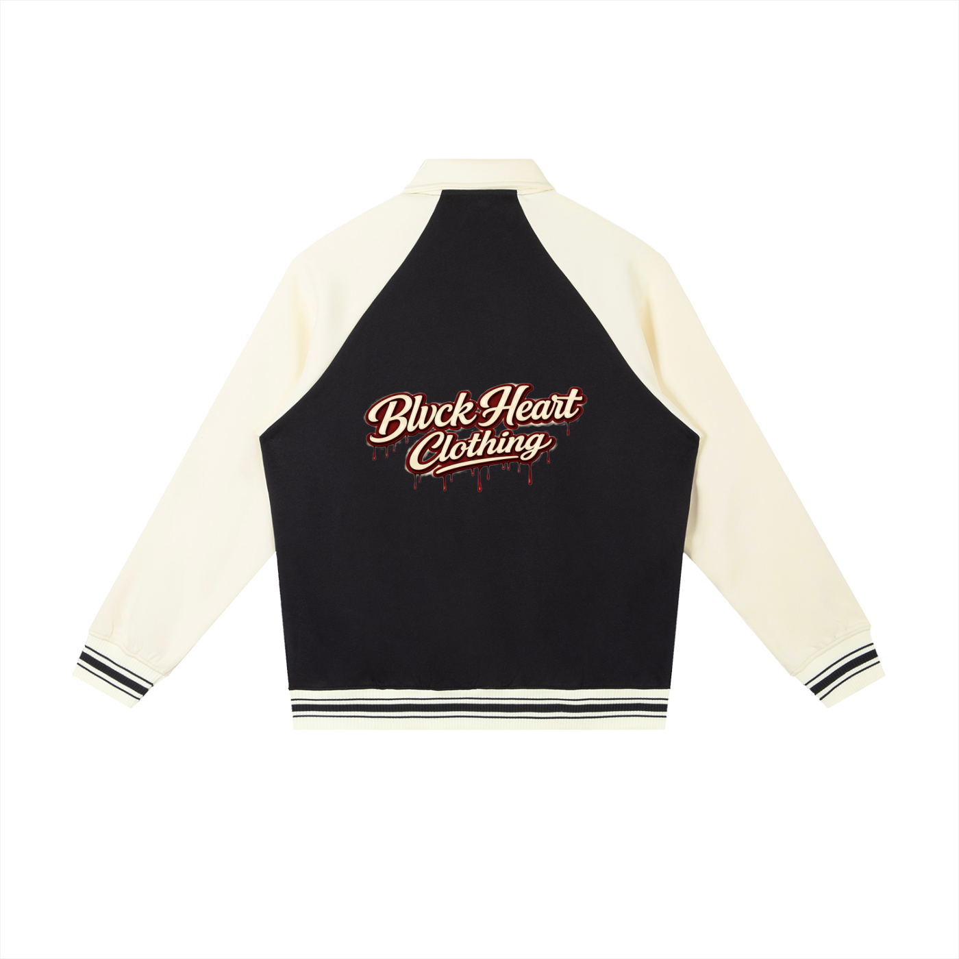 Contrast Raglan Sleeve Baseball Jacket