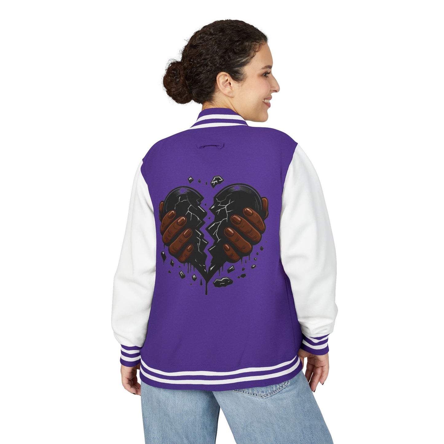 Letterman Jacket — 'Broken Heart' Graphic Varsity Jacket