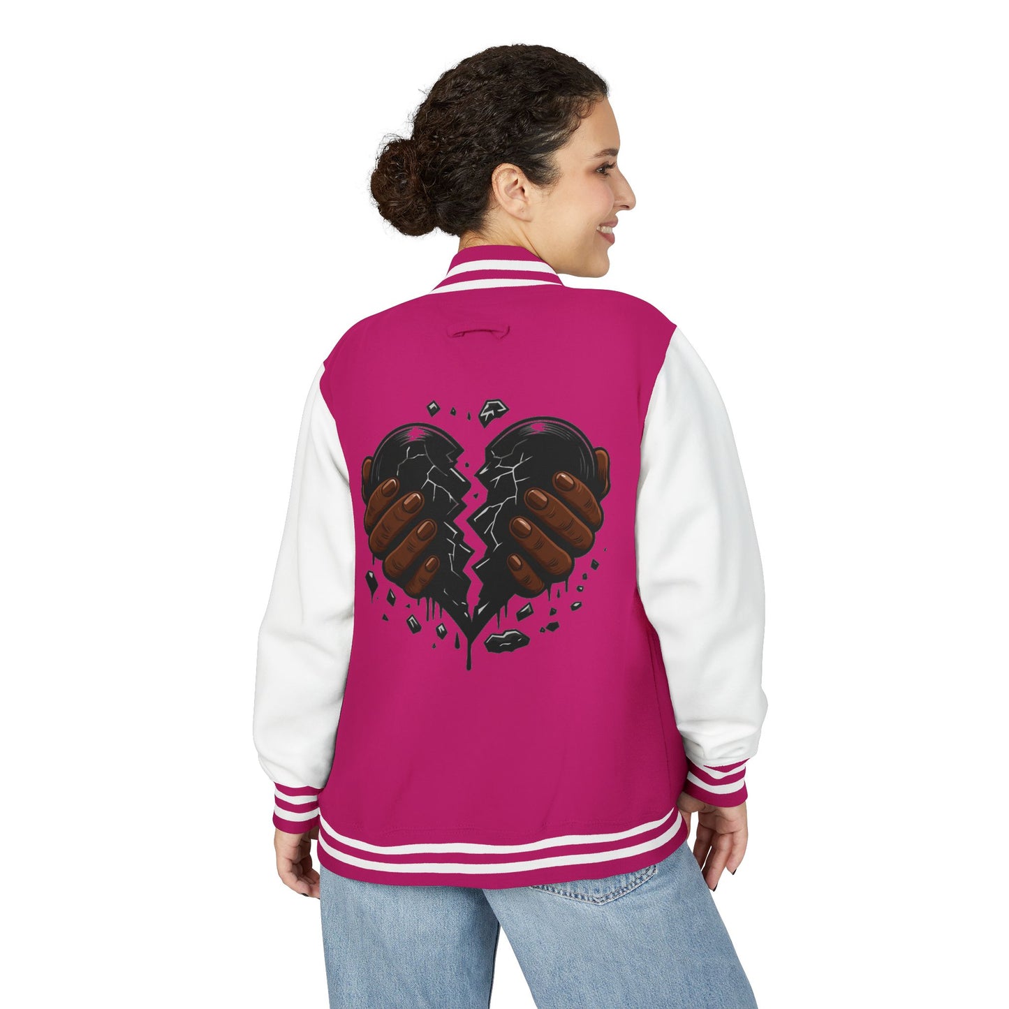 Letterman Jacket — 'Broken Heart' Graphic Varsity Jacket