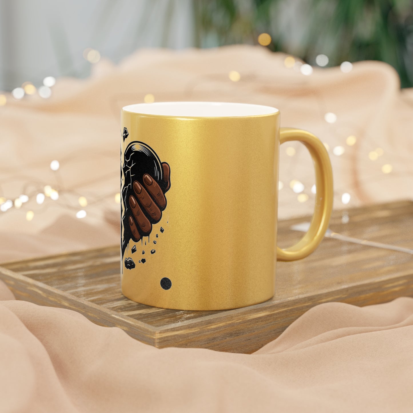 Heartbreak Metallic Mug, Emotional Gift, Coffee Cup, Unique Drinkware, Self-Care, Relationship Revival