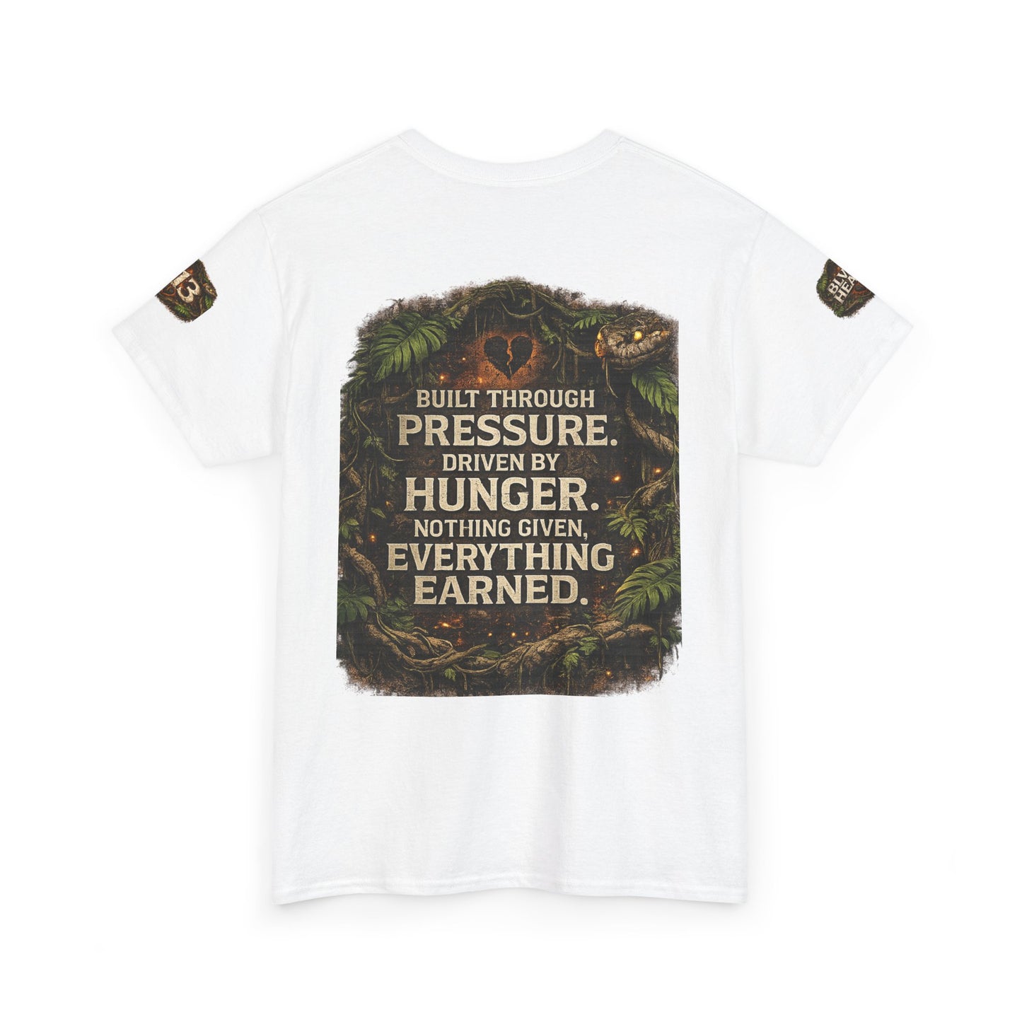 Gorilla Strength Tee – "Built Through Pressure. Driven By Hunger." Motivational Graphic T-Shirt