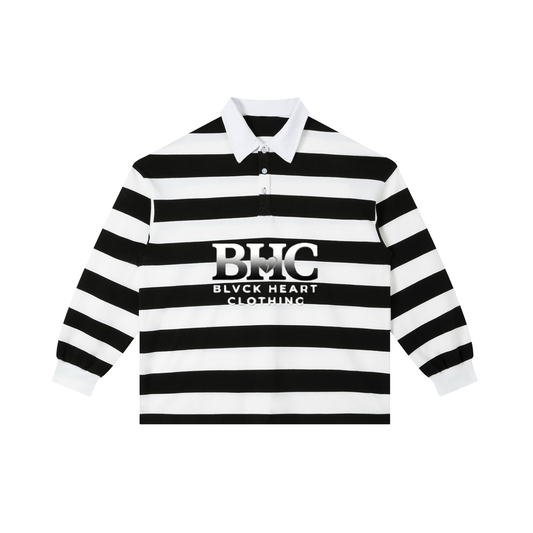 Color Block Stripe Polo Shirt