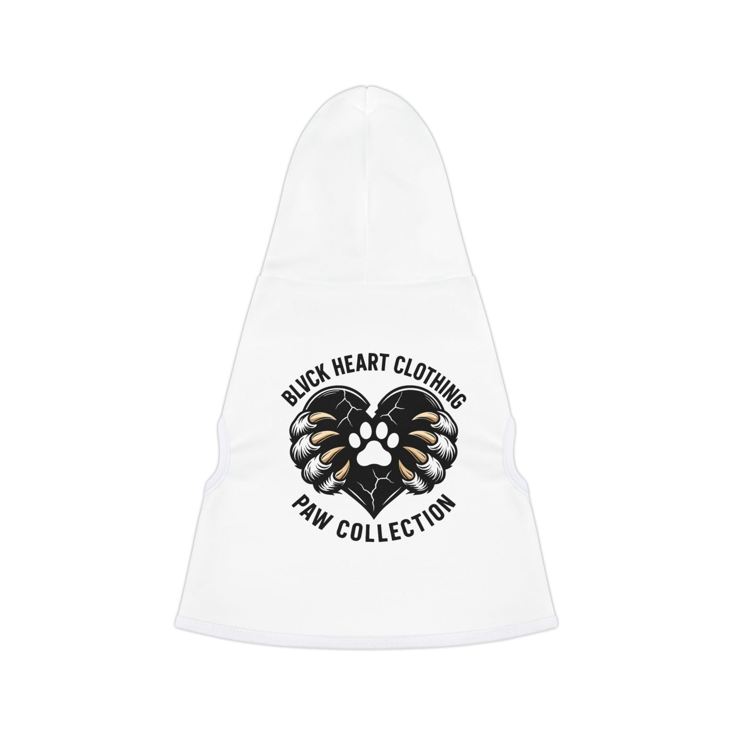 Pet Hoodie — "Black Heart Clothing Paw Collection" Printed Pet Hoodie