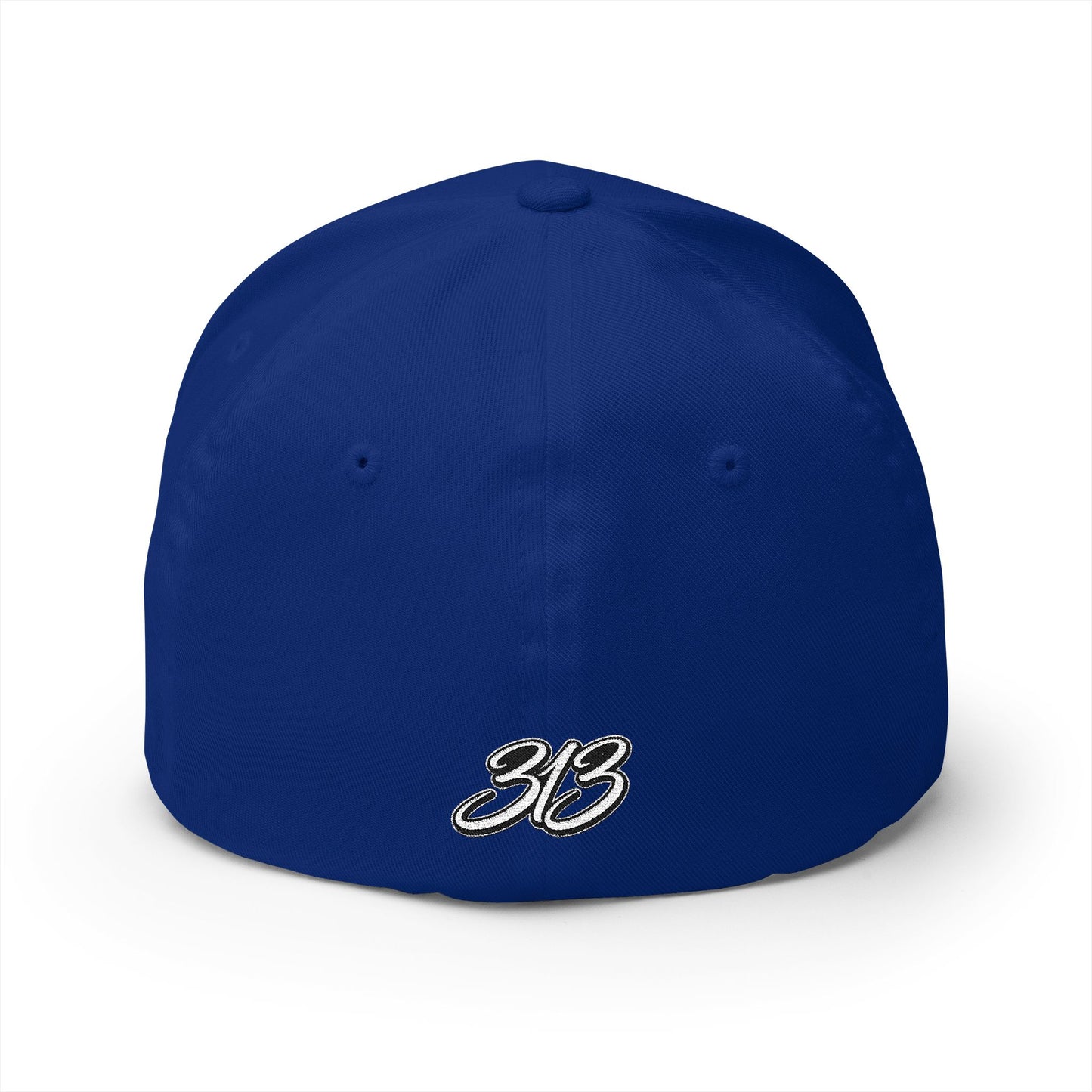 Embroidered BKC Logo Baseball Cap — White Structured Closed-Back Hat