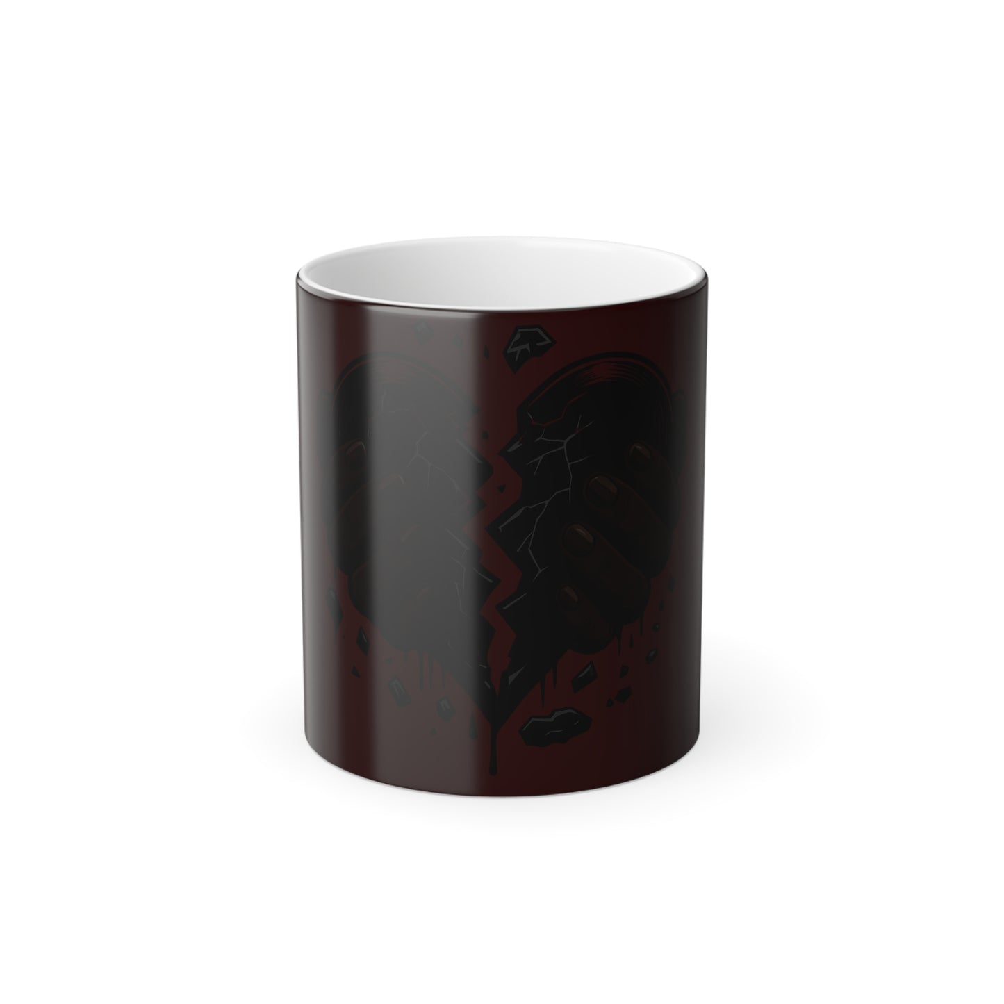 Color Changing Heartbreak Mug, Unique Gift for Coffee Lovers, Breakup Recovery, Love-themed Kitchenware, Holiday Gift Idea