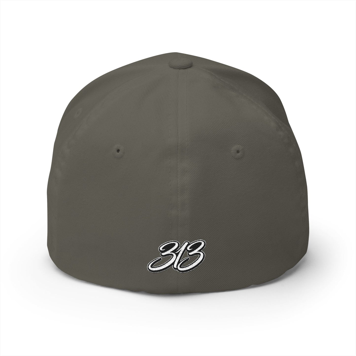 Embroidered BKC Logo Baseball Cap — White Structured Closed-Back Hat