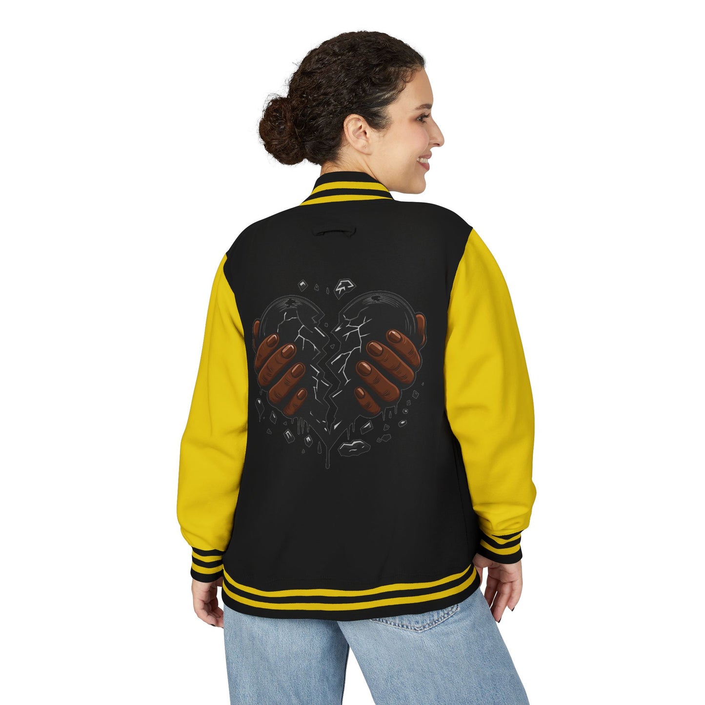 Letterman Jacket — 'Broken Heart' Graphic Varsity Jacket