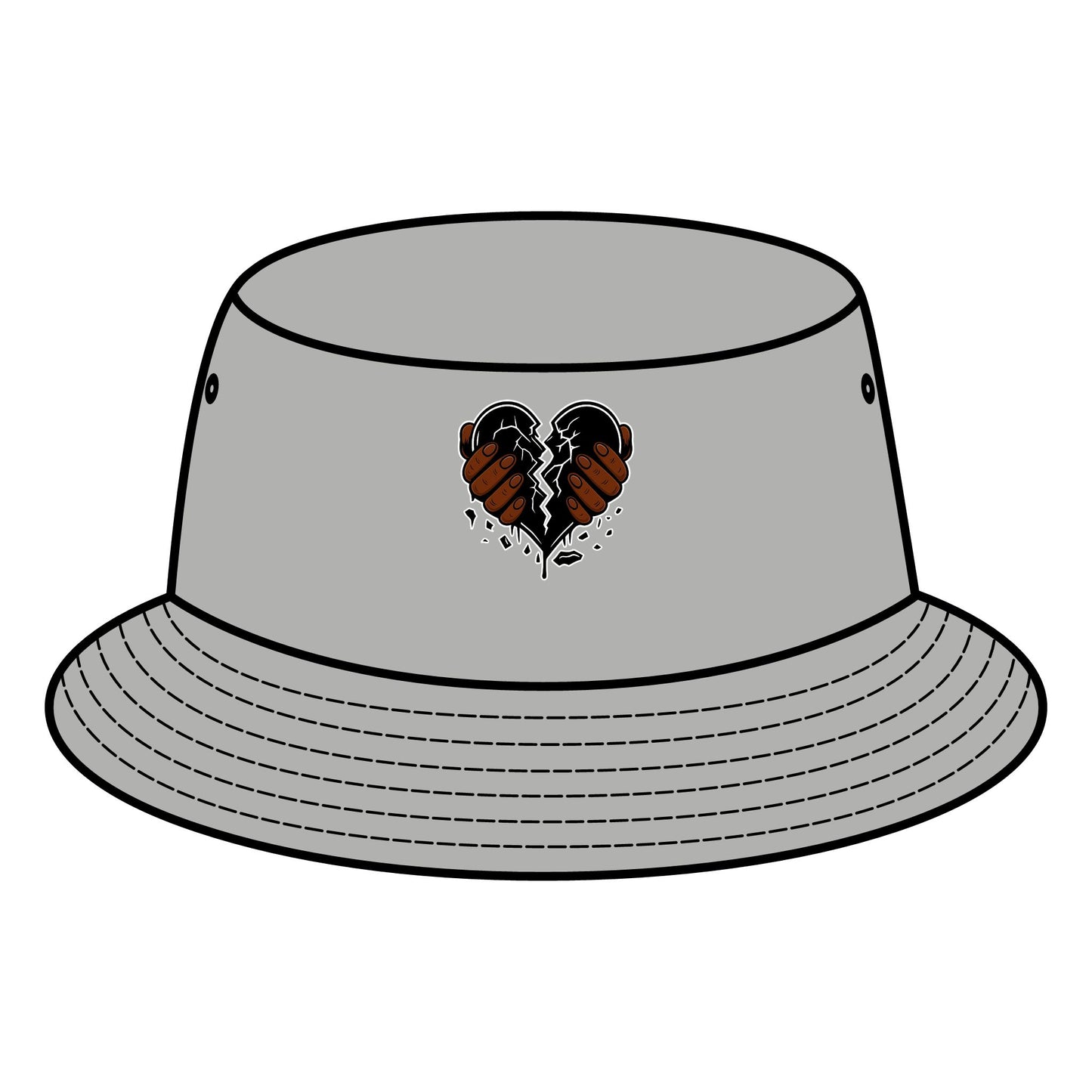 Stylish Bucket Hat with Heart Design, Trendy Summer Hat, Unique Gift for Him/Her, Casual Beach Accessory, Love-Themed Headwear