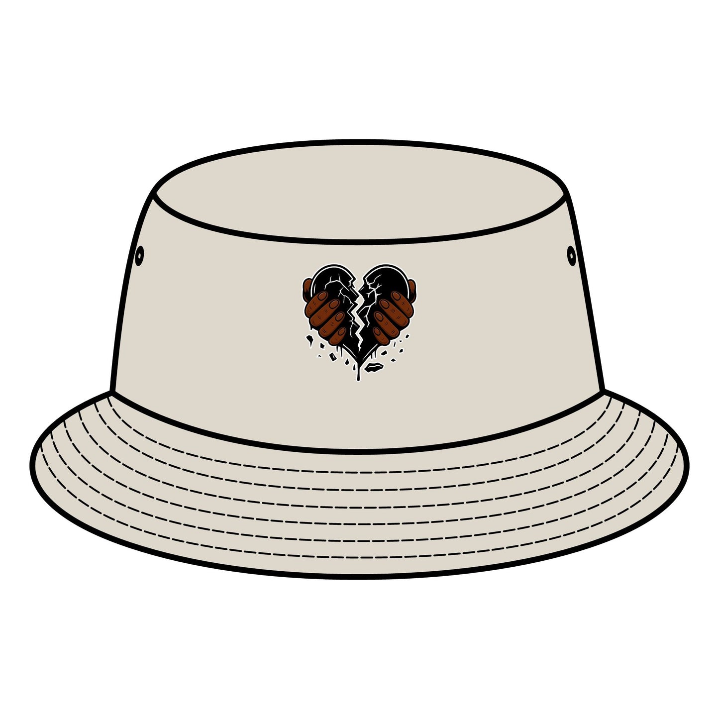 Stylish Bucket Hat with Heart Design, Trendy Summer Hat, Unique Gift for Him/Her, Casual Beach Accessory, Love-Themed Headwear