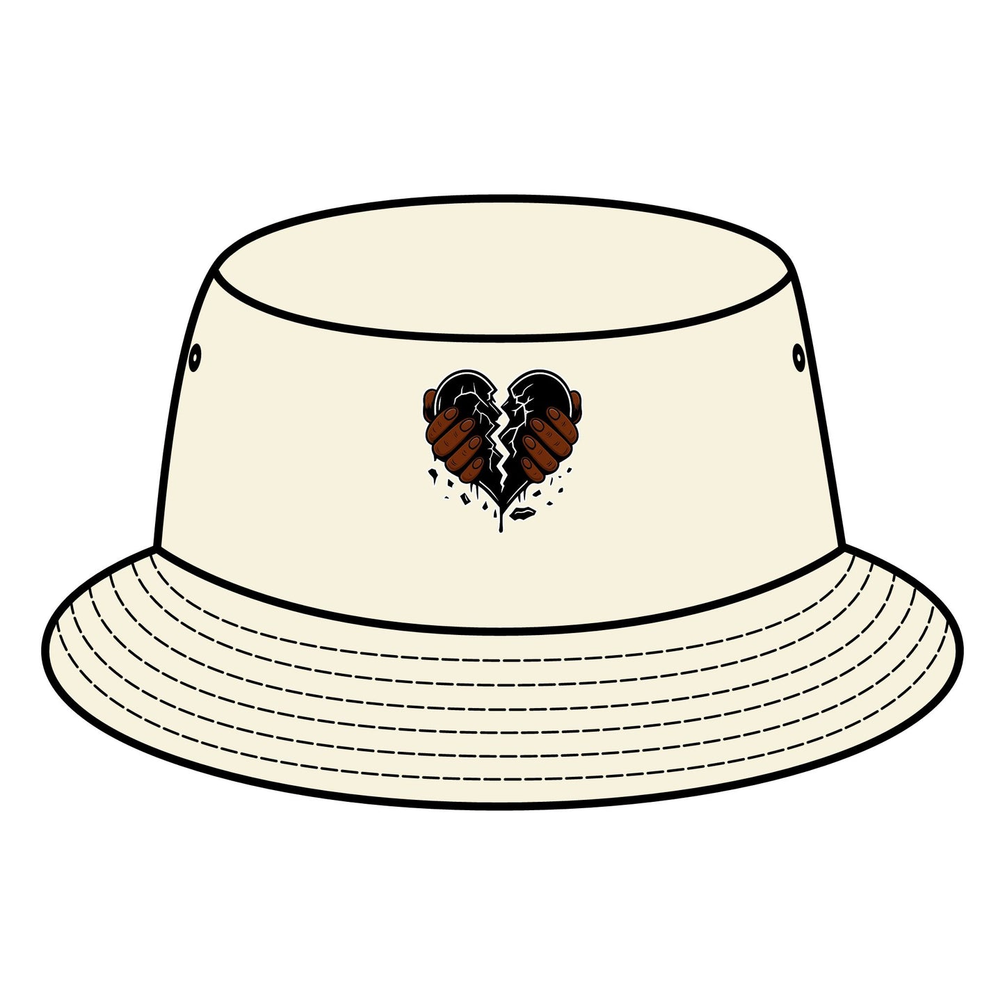 Stylish Bucket Hat with Heart Design, Trendy Summer Hat, Unique Gift for Him/Her, Casual Beach Accessory, Love-Themed Headwear