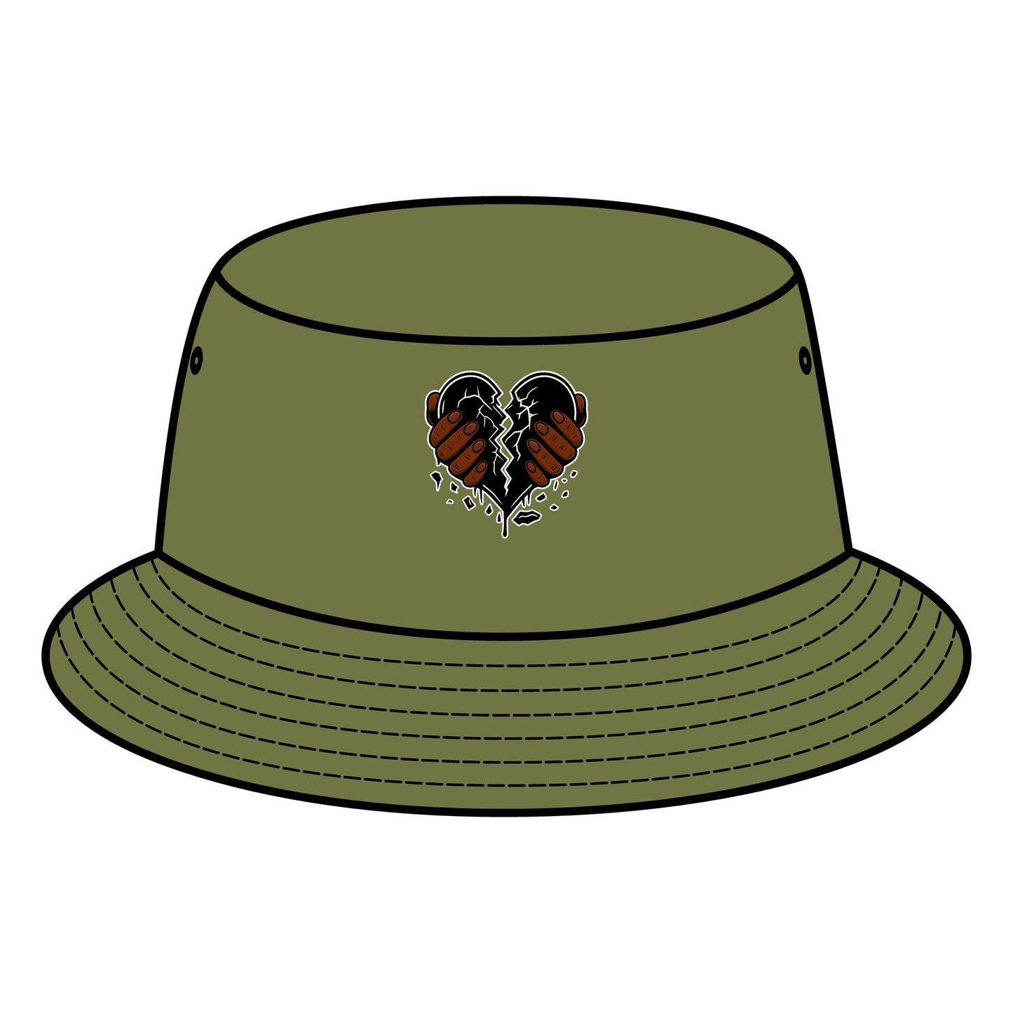 Stylish Bucket Hat with Heart Design, Trendy Summer Hat, Unique Gift for Him/Her, Casual Beach Accessory, Love-Themed Headwear