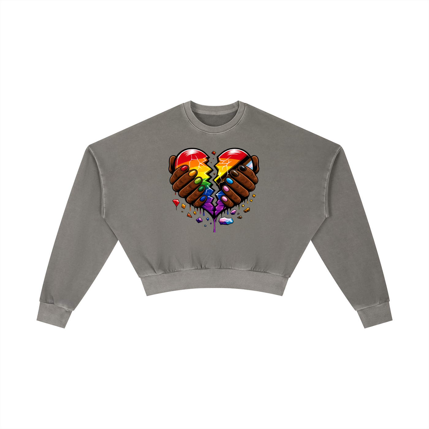 Vintage Washed Cropped Sweatshirt