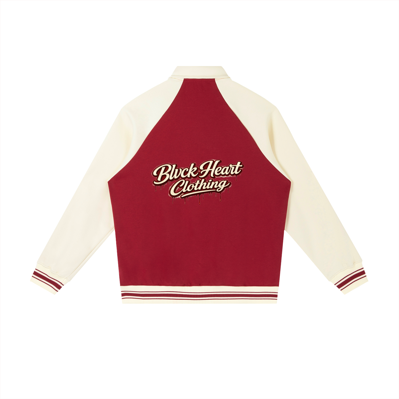 Contrast Raglan Sleeve Baseball Jacket